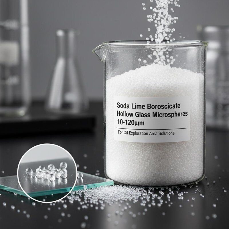 Microsfere cave in vetro borosilicato soda-calcica 10-120 µm per soluzioni nell'area dell'esplorazione petrolifera