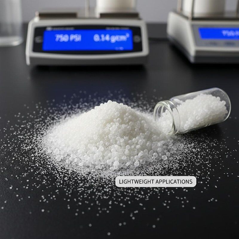 Microsfere di bolle di vetro da 10-60 μm di diametro con resistenza compressiva di 750 psi e densità di massa da 0,12 a 0,15 per applicazioni leggere
