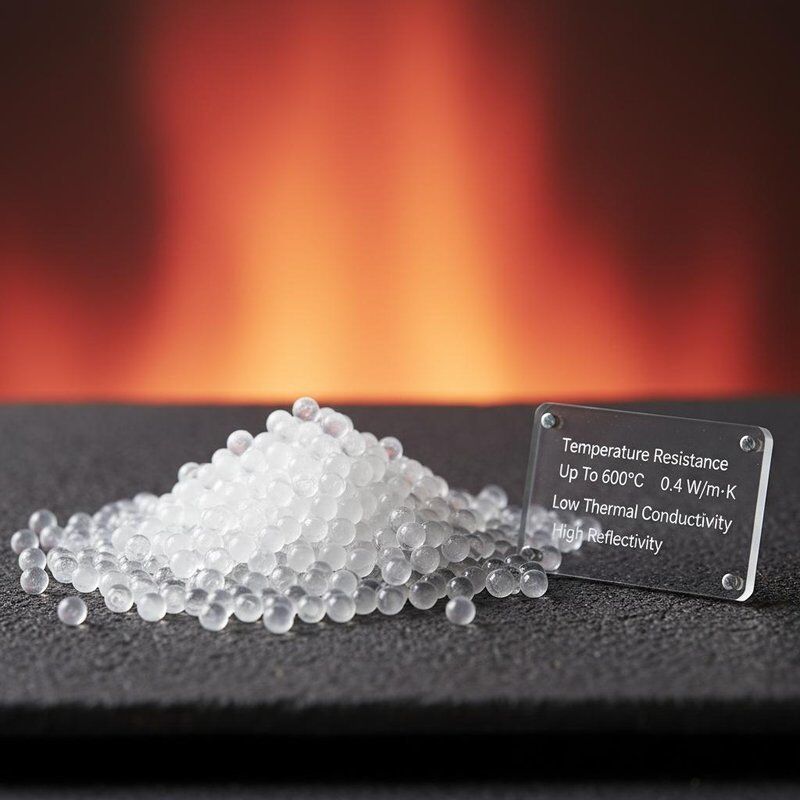 Resistenza alle temperature fino a 600°C Perline di vetro con bassa conduttività termica 0,04 W/m·K e alta riflettività