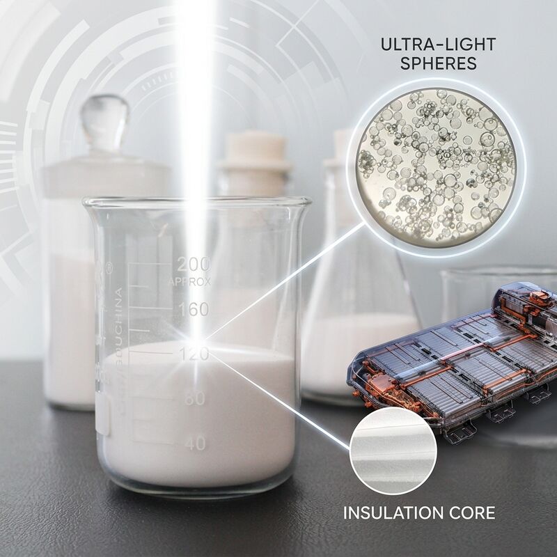 Hollow Glass Beads with 2000 Psi Compressive Strength Low Thermal Conductivity and High Reflectivity for Aviation