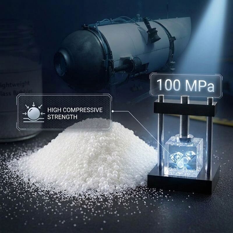 HN15 bolle di vetro vuote ad altissima densità 0,08-0,15 g/cm3 Riempitore di isolamento termico per rivestimenti ad alta efficienza energetica