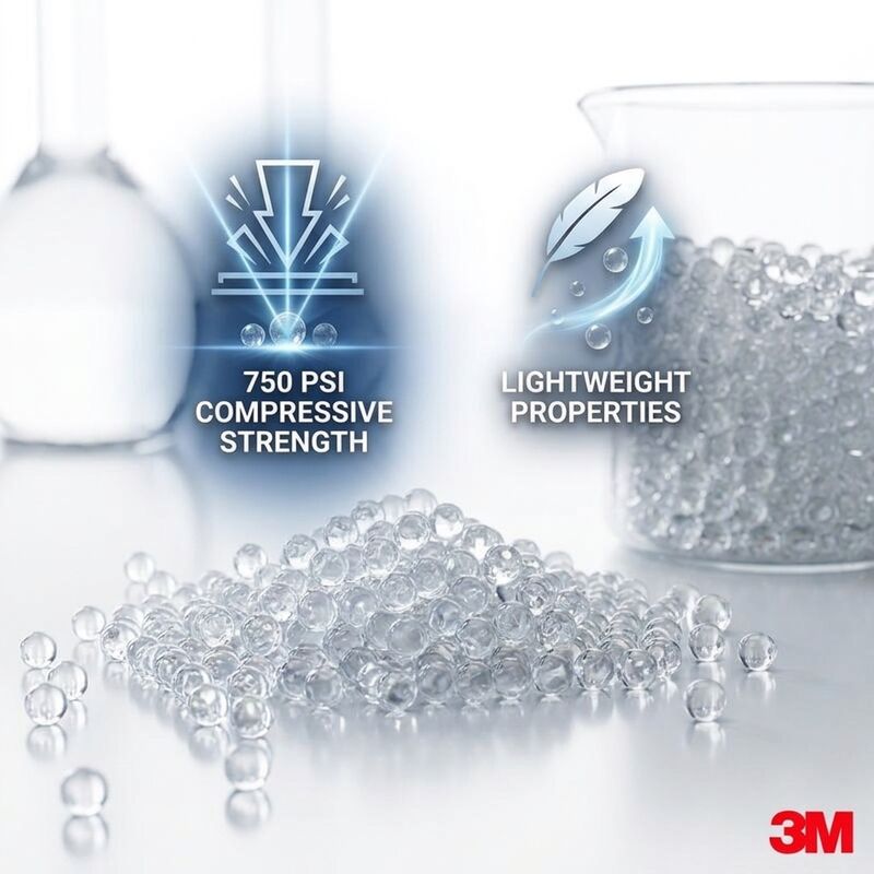 HN40 Bolle di vetro cavite 80 MPa Resistenza alla compressione Riempitore leggero per lo stampaggio a iniezione di compositi termoplastici